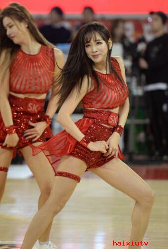 韩国美女拉拉队性感热舞 韩国篮球联赛助阵2