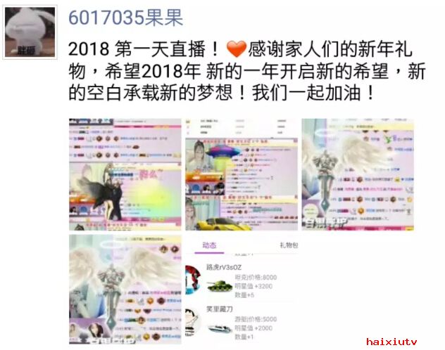 嗨秀秀场直播间 主播开播收开年多个守护2