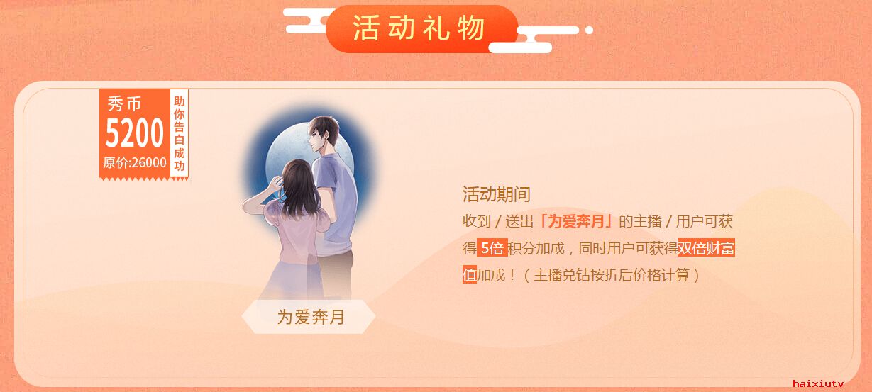 嗨秀活动奖励包括